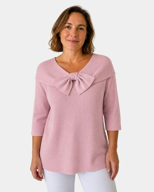 Lucia | Maglione Caldo e Femminile con Fiocco