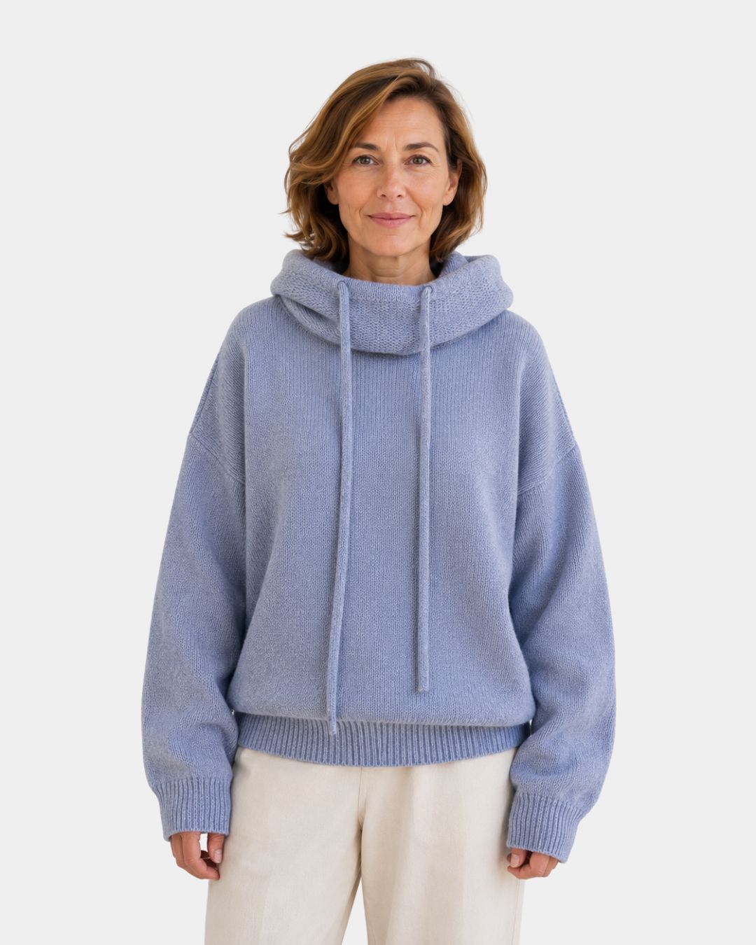 Maria | Maglione Accogliente con Collo Alto e Cappuccio