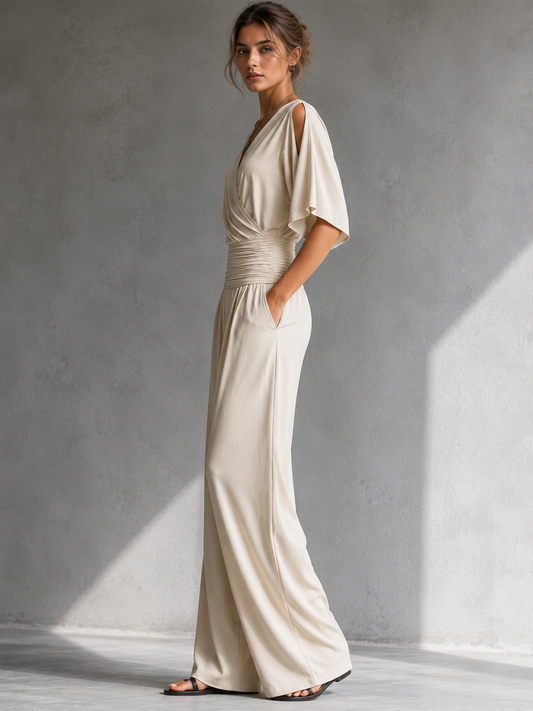 Alina | Tuta Elegante a Portafoglio con Gambe Ampie
