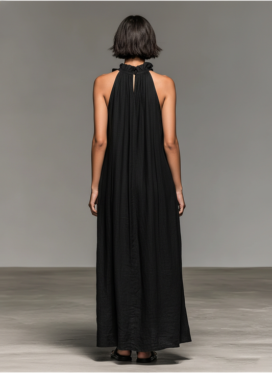 Gladys | Abito Lungo Smanicato con Volant