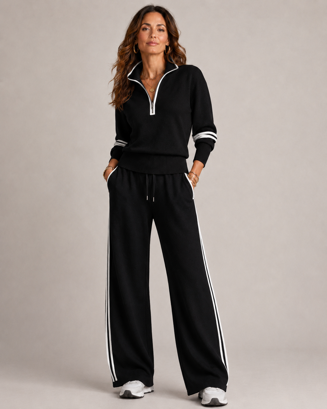 Serena | Completo con Maglione con Zip