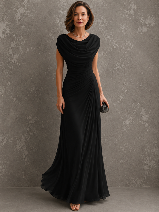 Giuliana | Abito Lungo Drappeggiato Elegante