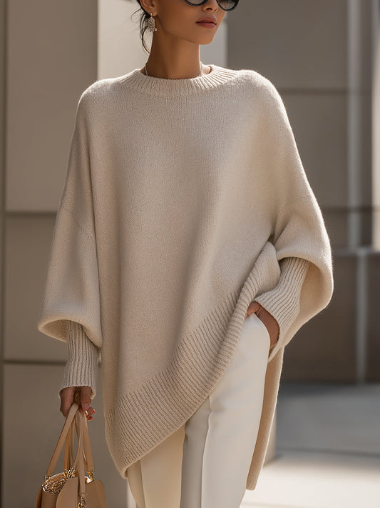 Clarissa | Maglione Ampio Drappeggiato con Collo Largo