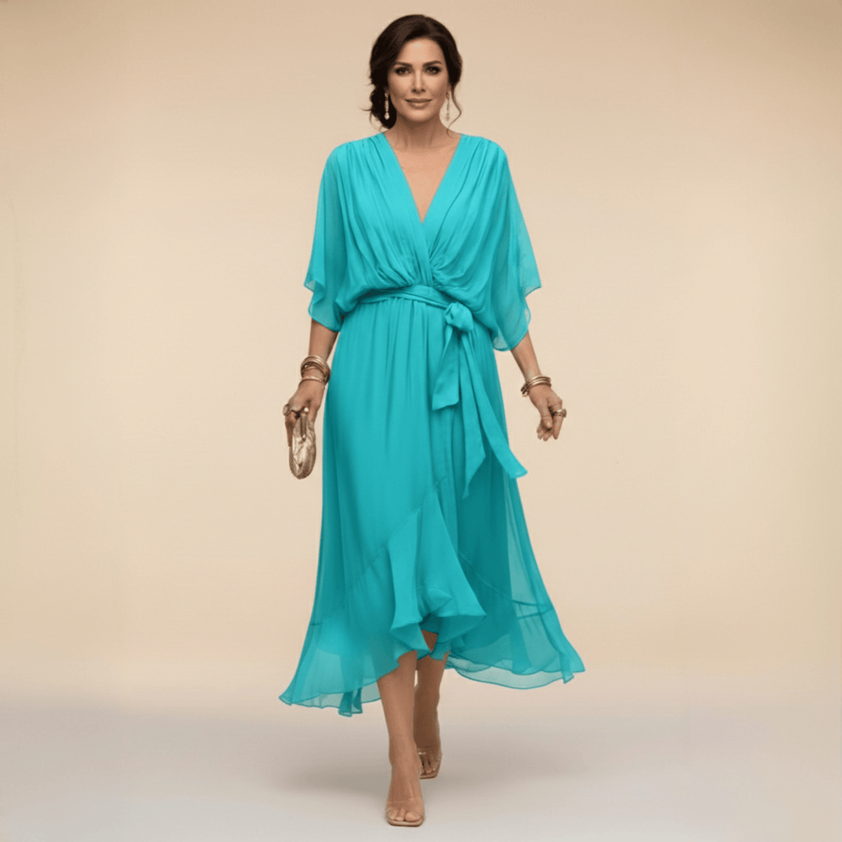 Laura | Abito in Chiffon con Scollo a V
