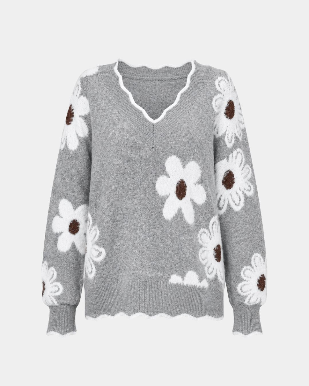 Paola | Maglia Floreale Elegante con Scollo a V