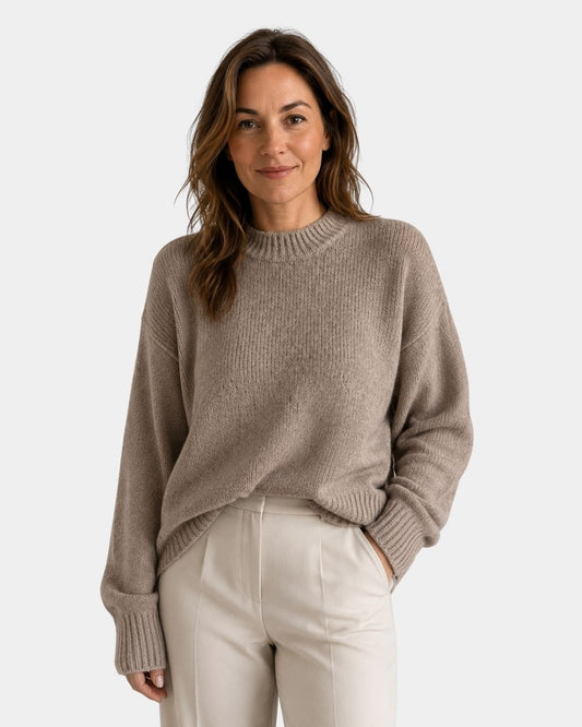 Mae | Maglione Girocollo con Maniche a Sbuffo