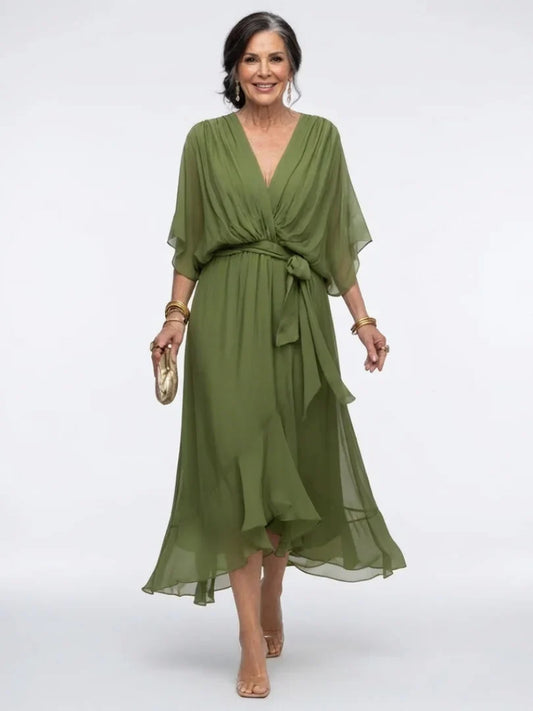 Laura | Abito in Chiffon con Scollo a V