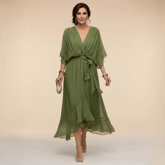 Laura | Abito in Chiffon con Scollo a V