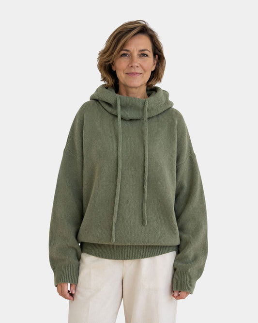 Maria | Maglione Accogliente con Collo Alto e Cappuccio