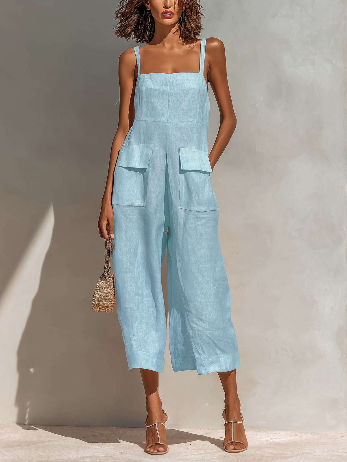 Lena | Tuta Elegante con Spalline Sottili e Gambe Ampie
