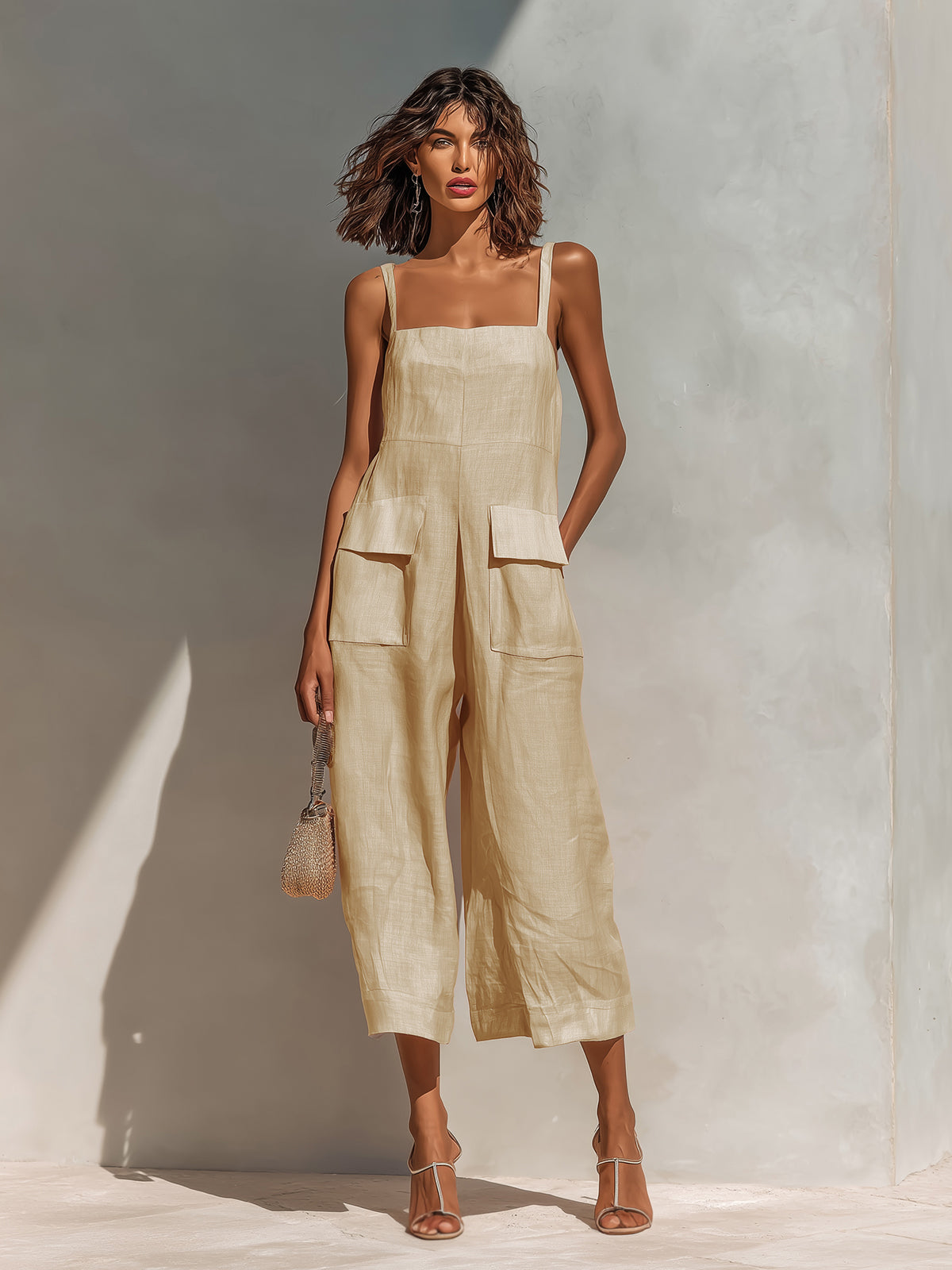 Lena | Tuta Elegante con Spalline Sottili e Gambe Ampie