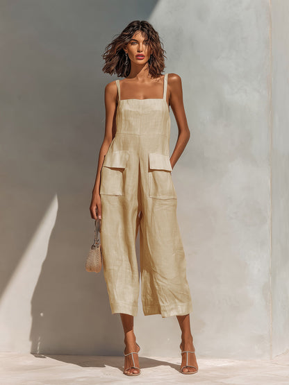 Lena | Tuta Elegante con Spalline Sottili e Gambe Ampie