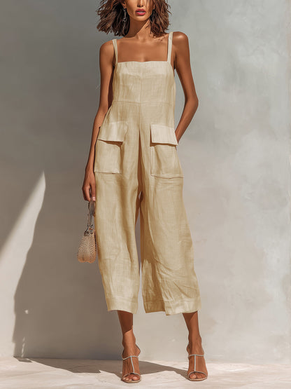 Lena | Tuta Elegante con Spalline Sottili e Gambe Ampie