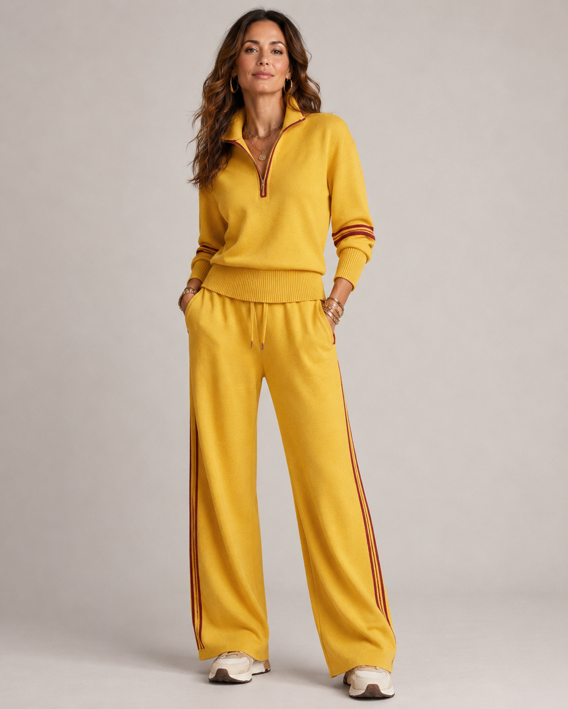 Serena | Completo con Maglione con Zip
