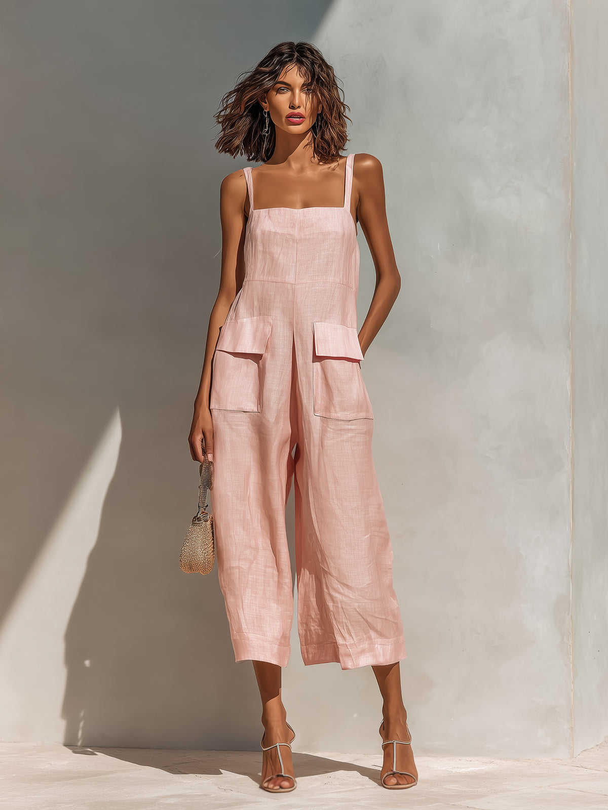 Lena | Tuta Elegante con Spalline Sottili e Gambe Ampie