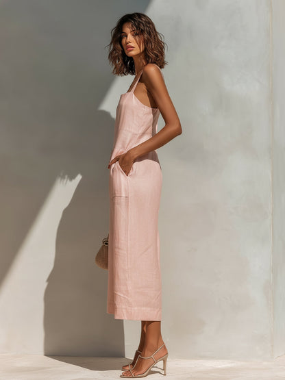 Lena | Tuta Elegante con Spalline Sottili e Gambe Ampie