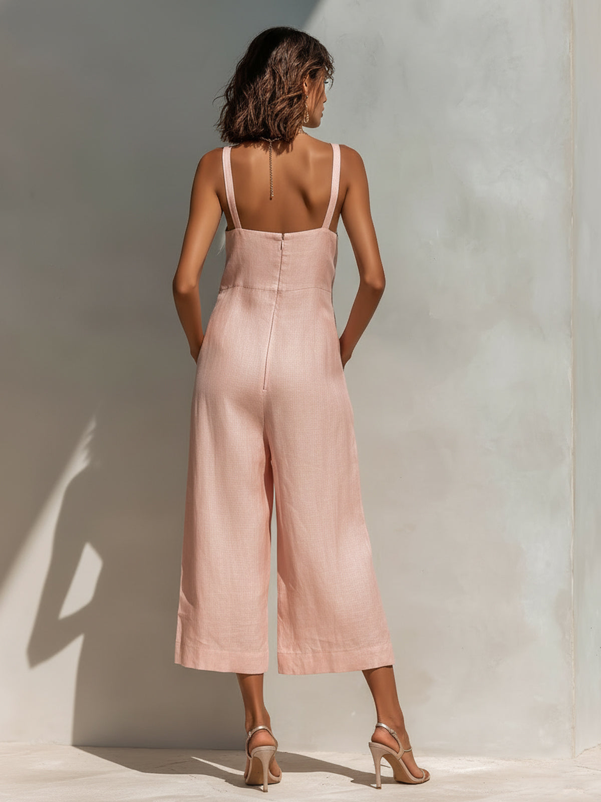 Lena | Tuta Elegante con Spalline Sottili e Gambe Ampie