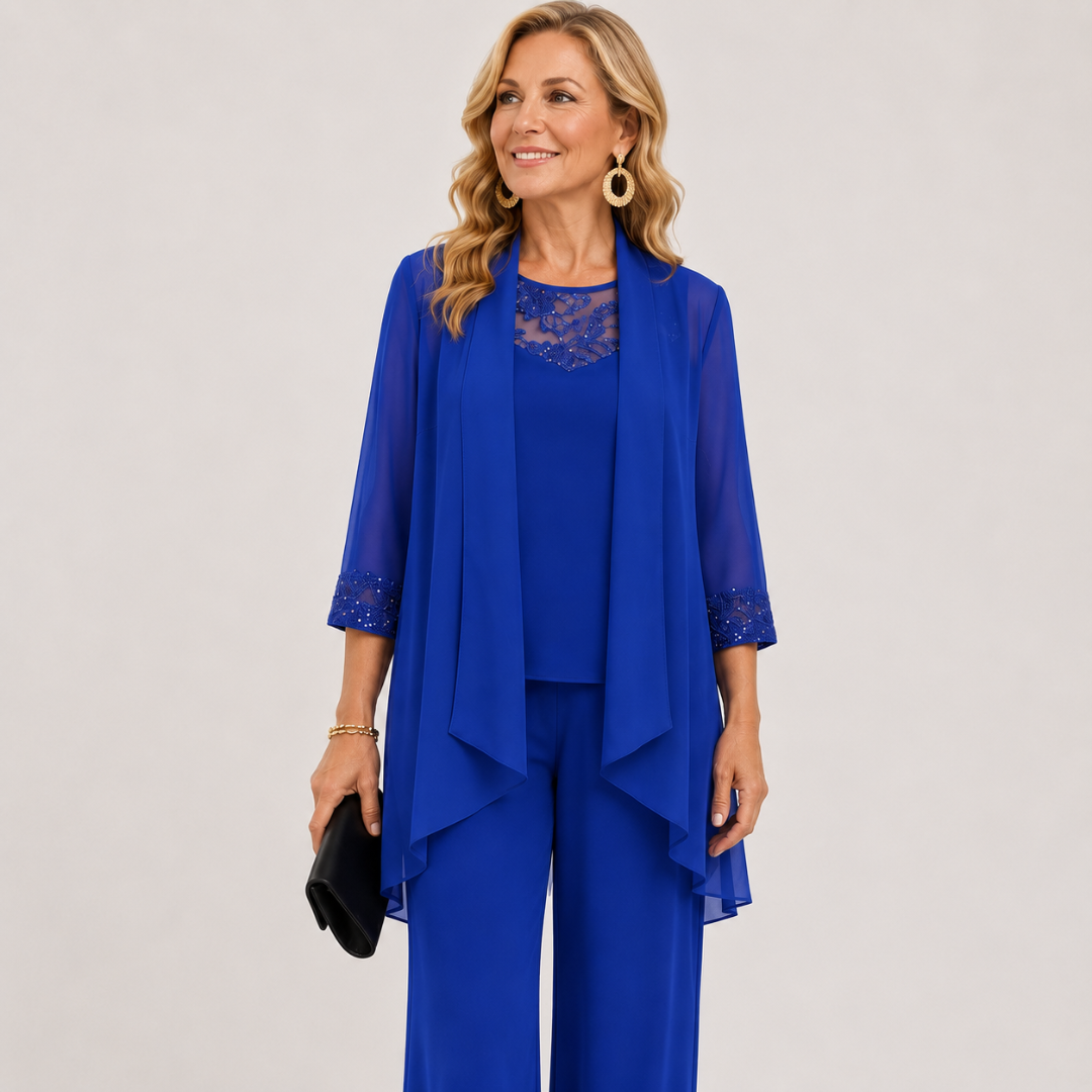 Eleonora | Completo Giacca Fluida e Pantaloni Ampi