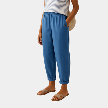 Fiorenza | Pantaloni Comodi Effetto Lino