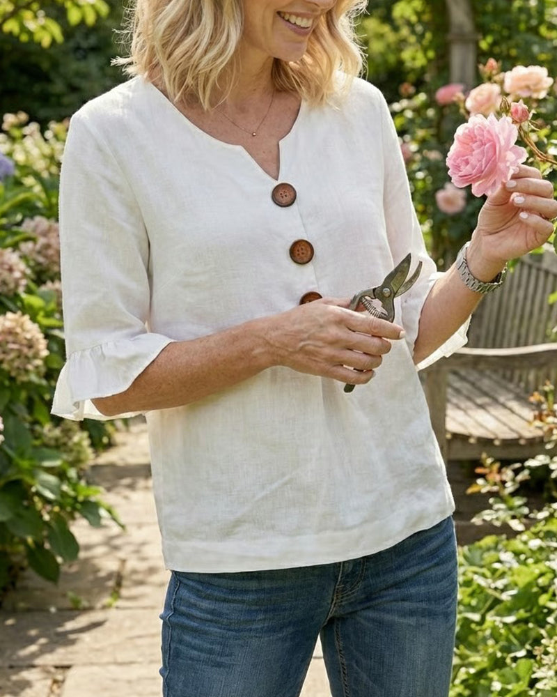 Sofia | Blusa Abbottonata con Volant
