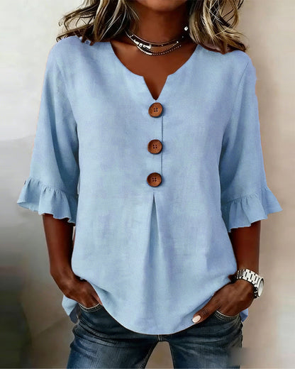 Sofia | Blusa Abbottonata con Volant