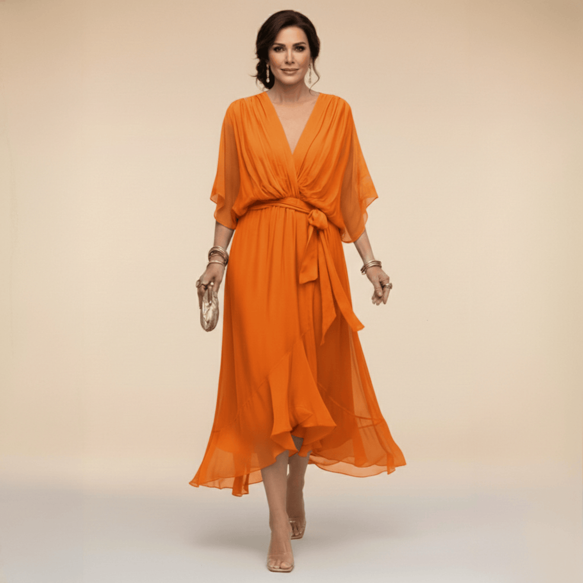 Laura | Abito in Chiffon con Scollo a V