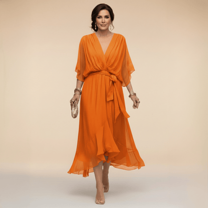 Laura | Abito in Chiffon con Scollo a V