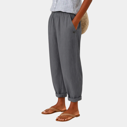 Fiorenza | Pantaloni Comodi Effetto Lino