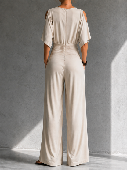 Alina | Tuta Elegante a Portafoglio con Gambe Ampie