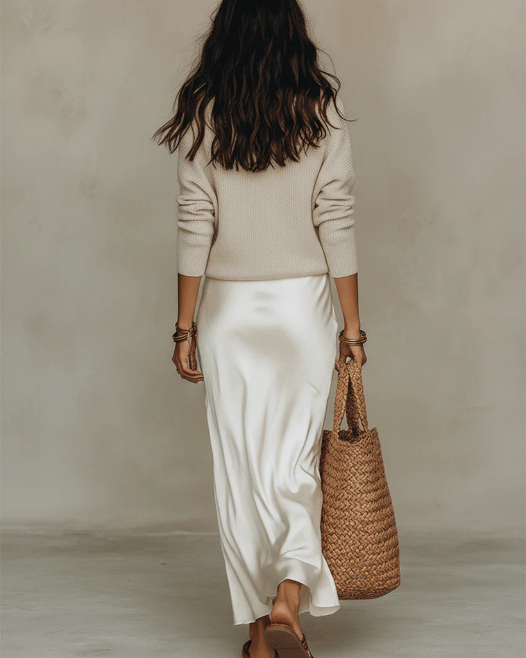 Anna | Abito Midi Satinato Elegante