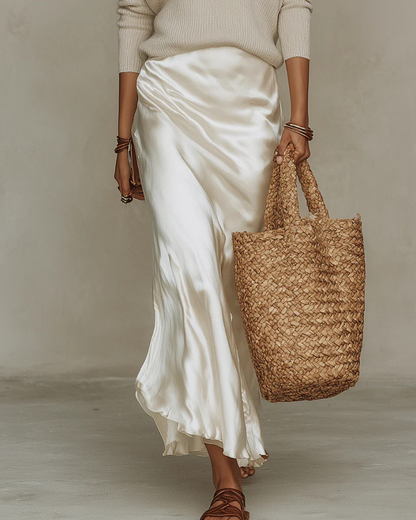 Anna | Abito Midi Satinato Elegante