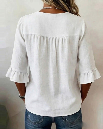 Sofia | Blusa Abbottonata con Volant