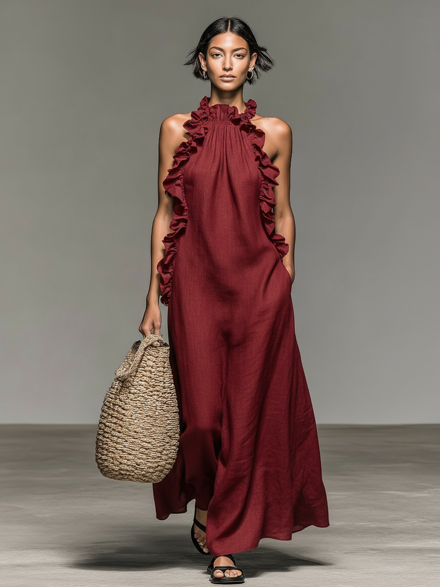 Gladys | Abito Lungo con Tasche