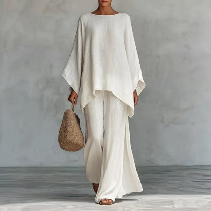 Cristina | Completo Due Pezzi a Maniche Lunghe con Pantaloni Ampi