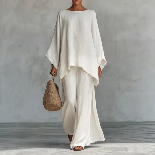 Cristina | Completo Due Pezzi a Maniche Lunghe con Pantaloni Ampi