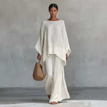 Cristina | Completo Due Pezzi a Maniche Lunghe con Pantaloni Ampi