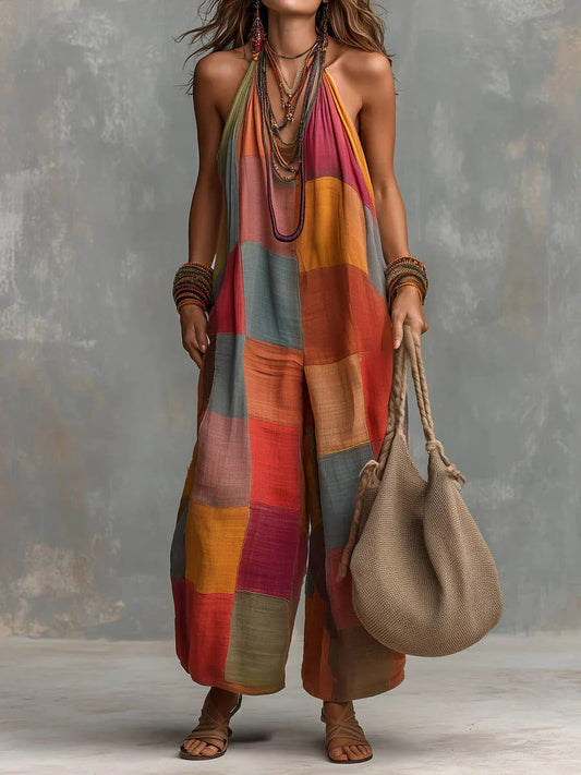 Tuta Patchwork Boho | Freschezza e Libertà in uno Stile Artistico Unico