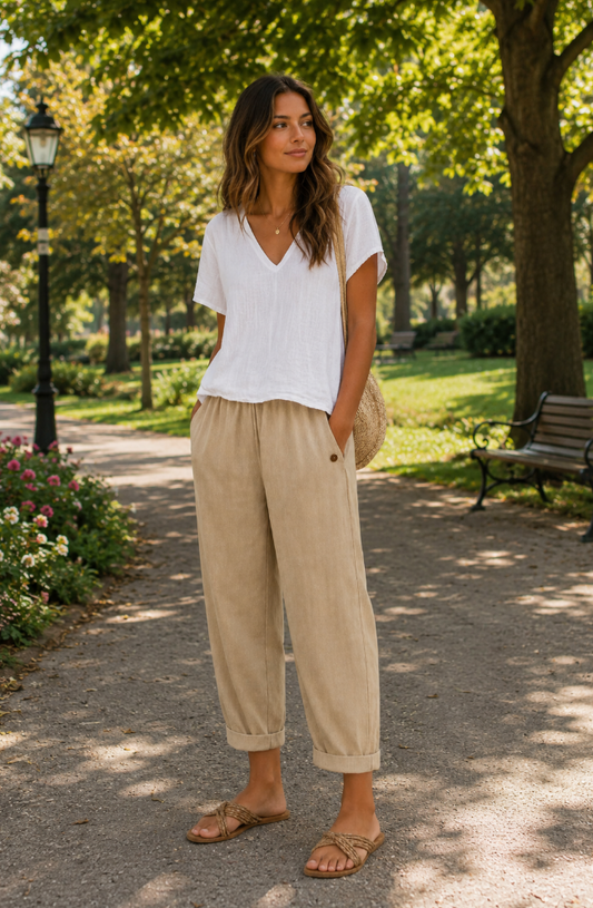 Margherita | Pantaloni in Lino Leggeri
