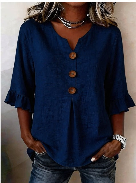 Sofia | Blusa Abbottonata con Volant