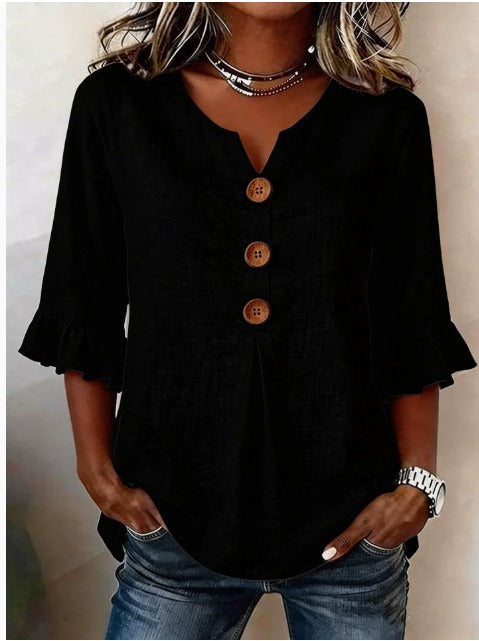 Sofia | Blusa Abbottonata con Volant