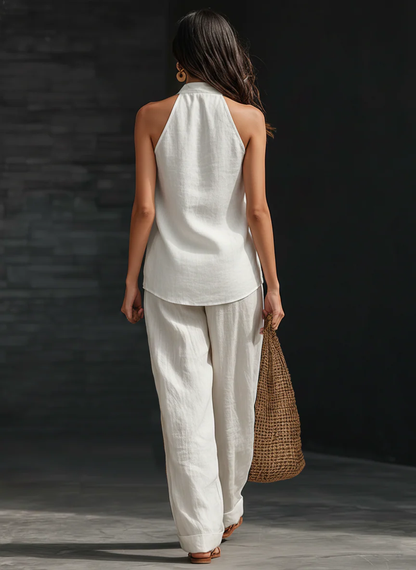 Zoe | Completo Smanicato con Pantaloni Ampi