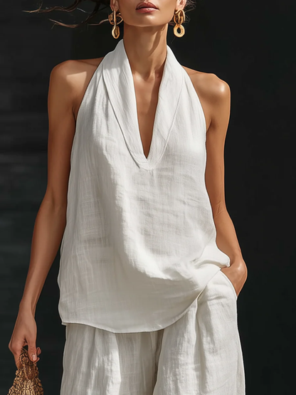 Zoe | Completo Smanicato con Pantaloni Ampi