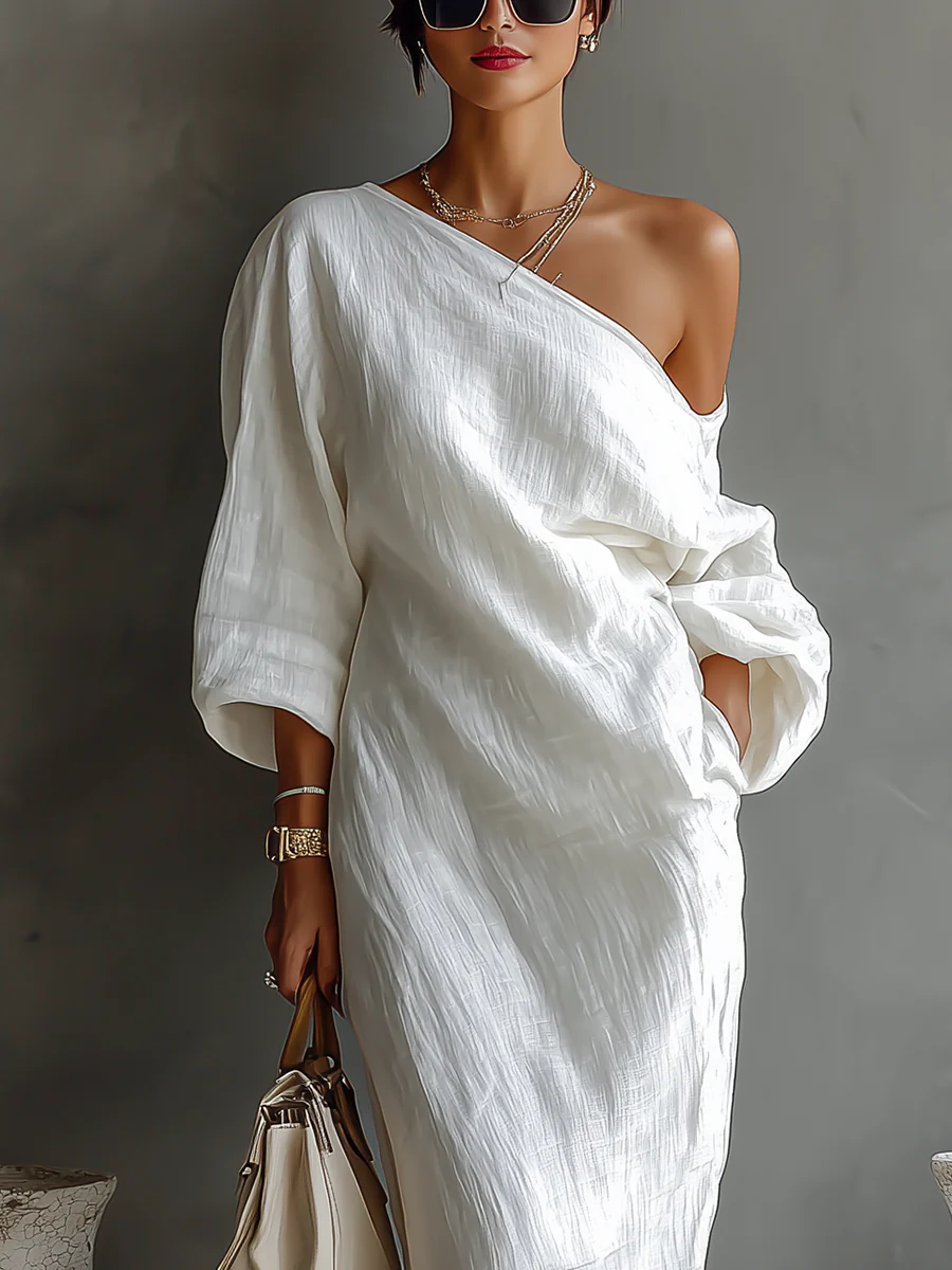 Elisa | Abito Lungo Asimmetrico ed Elegante