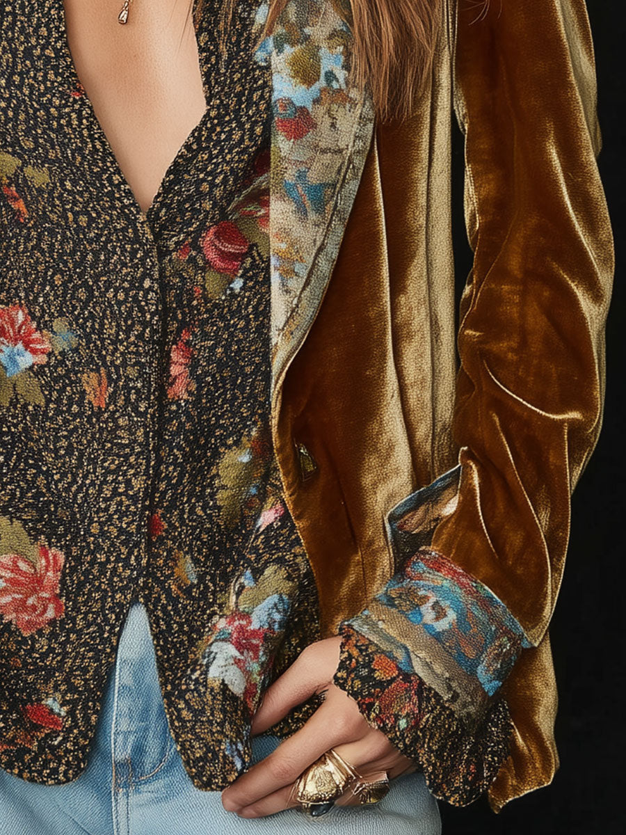 Marcellina | Blazer Patchwork Floreale Vintage