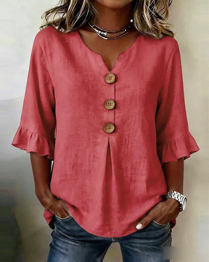 Sofia | Blusa Abbottonata con Volant