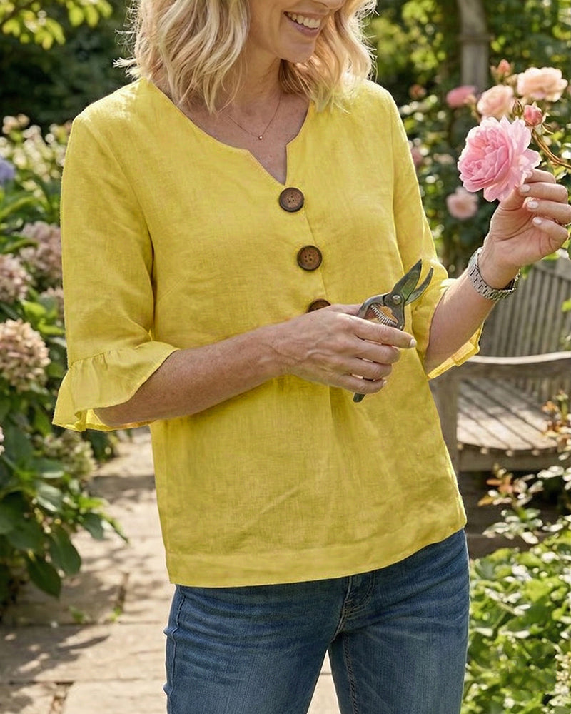 Sofia | Blusa Abbottonata con Volant