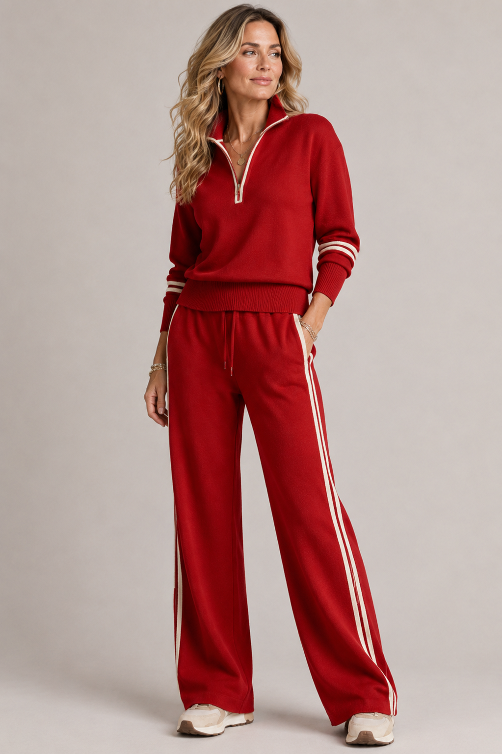 Serena | Completo con Maglione con Zip