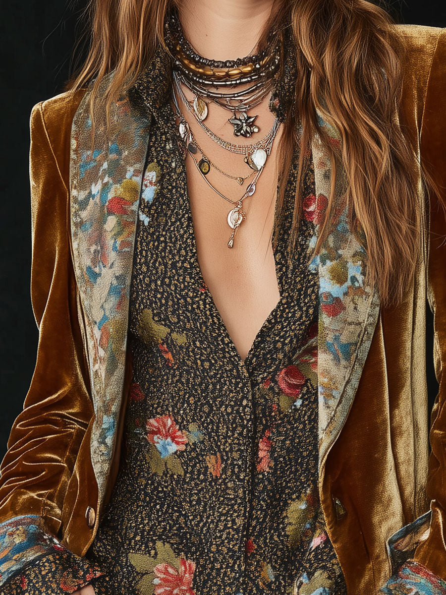 Marcellina | Blazer Patchwork Floreale Vintage