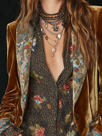 Marcellina | Blazer Patchwork Floreale Vintage