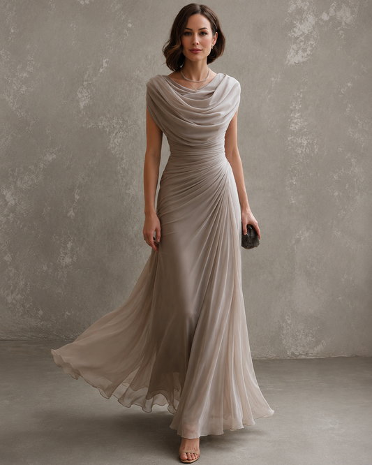 Giuliana | Abito Lungo Drappeggiato Elegante